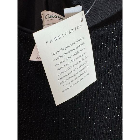 NWT VTG Y2K 90s Plus Size Coldwater Creek Stretch Sheath Midi Dress Black XL - Picture 8 of 11